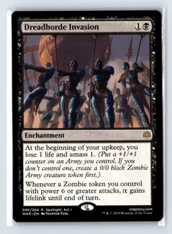 Dreadhorde Invasion 86 Regular Rare War of the Spark Magic: The Gathering LP - Image 1