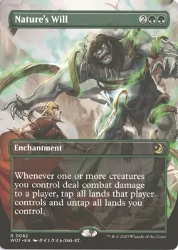 MTG Nature's Will (Non-Foil Anime Borderless) (82) WOE: Enchanting Tales NM - Image 1