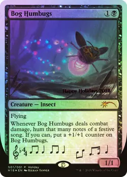 MTG FOIL Bog Humbugs (Holiday) - Promo #018 - Image 1