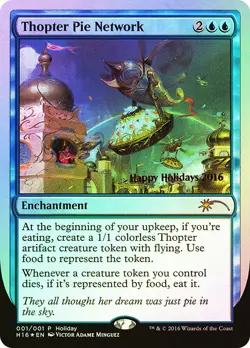 MTG FOIL Thopter Pie Network (Holiday) - Promo #016 - Image 1