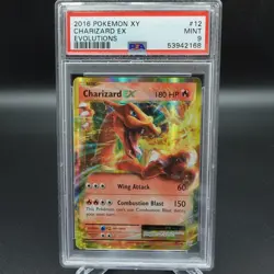 PSA 9 MINT POKEMON CHARIZARD EX ULTRA RARE EVOLUTIONS 2016 #12 CARD - #2 - Image 1