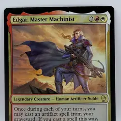 MTG Edgar Master Machinist 0080 Final Fantasy VI Rare Foil Universes Beyond - Image 1