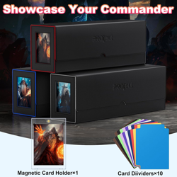 5 in 1 Card Deck Box with Commander Display, Holds 800+ Cards, Includes 35Pt Mag - Image 2