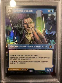 Norman Osborn/Green Goblin - MtG Marvel's Spiderman Borderless Foil 0220 PSA 10! - Image 2