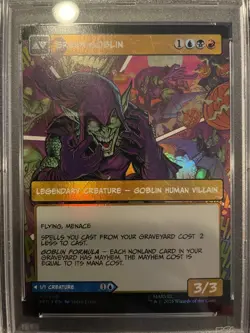 Norman Osborn/Green Goblin - MtG Marvel's Spiderman Borderless Foil 0220 PSA 10! - Image 3