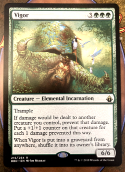 MTG Vigor -Battlebond 215/254 Unlimited Rare - Magic The Gathering - Image 1