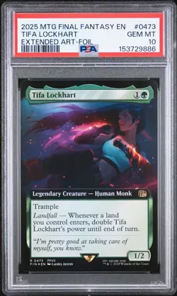 2025 Magic The Gathering Final Fantasy #0473 Tifa Lockhart Foil PSA10 - Image 1