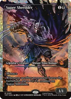 MTG Teenage Mutant Ninja Turtles Super Shredder 0295 Mythic shatter Foil - Image 1