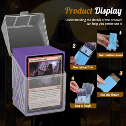 6-Pack Deck Box Set with Card Sleeves & Divider. Commander Deck Organizer Compat - Image 3