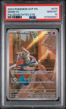 2024 POKEMON SVP EN-SV BLACK STAR PROMO #075 MIMIKYU PSA 10 - Image 1