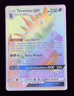(NM) Tyranitar GX (Secret) 223/214 Sm-Lost Thunder Holo Pokemon TCG English - Image 2
