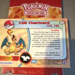Charizard Topps Pokemon TCG TV Animation Edition #06 Holo Rare English - Image 2