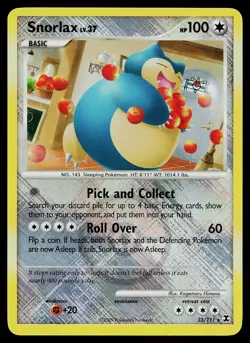 Pokemon Card - Snorlax League Promo Rising Rivals 33/111 Holo Reverse Holo - Image 1