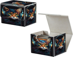 Card Deck Box, MTG Commander Deck Box for Trading Cards, 100+ Sleeved Cards with - Image 1