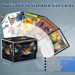 Card Deck Box, MTG Commander Deck Box for Trading Cards, 100+ Sleeved Cards with - Image 2