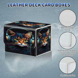 Card Deck Box, MTG Commander Deck Box for Trading Cards, 100+ Sleeved Cards with - Image 5