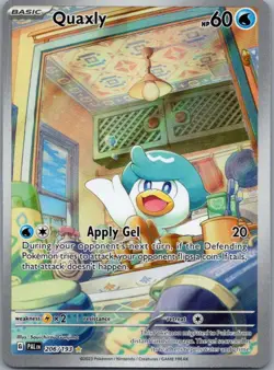 Quaxly 206/193 Illustration Rare Paldea Evolved Pokemon Holo Near Mint - Image 1