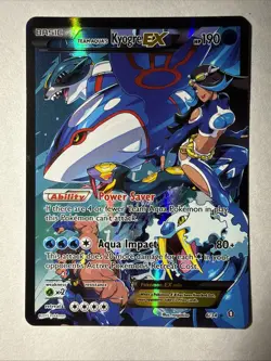 Pokemon Company Team Aqua's Kyogre EX Double Crisis Ultra Rare Full Art Holo - Image 1