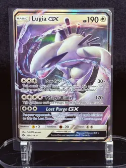 (NM) Lugia GX 159/214 Sm-Lost Thunder Holo Pokemon TCG English - Image 1