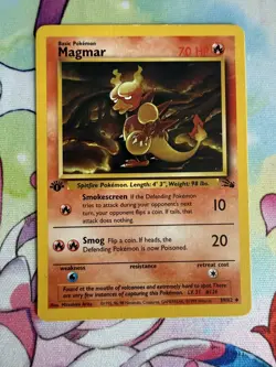 Magmas 39/62 Pokemon Fossil 1st Edition MP - Image 1