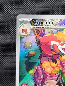 Crocalor 202/193 Illustration Rare, Paldea Evolved, Full Art Holo Pokemon TCG - Image 3