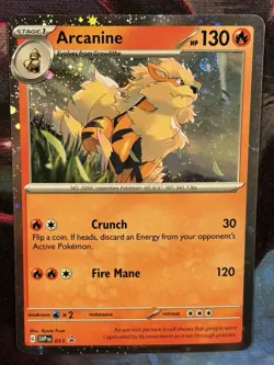 Pokemon - Arcanine SVP011 - Scarlet & Violet Black Star Promo - NM - SWIRL 🌀 - Image 1