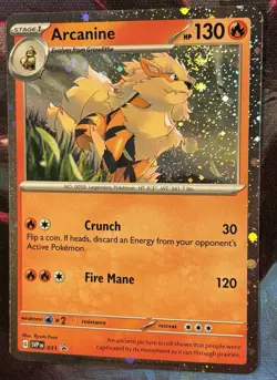 Pokemon - Arcanine SVP011 - Scarlet & Violet Black Star Promo - NM - SWIRL 🌀 - Image 2
