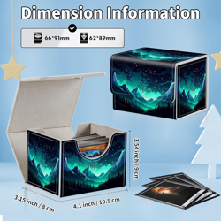 For MTG Commander Deck Box,Card Deck Box for Trading Yugioh Mtg,Fits 100 Double - Image 4