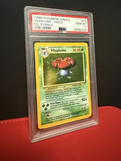 1999 Pokemon Jungle *NO SYMBOL* #15 Vileplume-Holo PSA 10 - Image 2