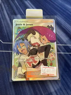 Pokemon TCG Full Art Trainer Holo Card Jessie and James 68/68 Hidden Fates NM - Image 1