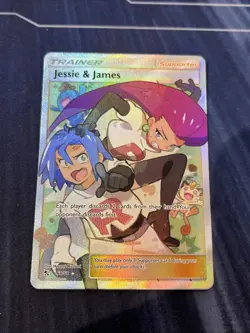 Pokemon TCG Full Art Trainer Holo Card Jessie and James 68/68 Hidden Fates NM - Image 2