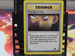 The Boss's Way 73/82 Team Rocket LP Pokemon Card WOTC Vintage Uncommon Trainer - Image 1