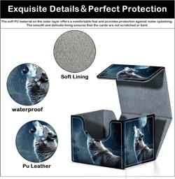 Card Deck Box for MTG Trading Cards with Magnetic Closure,Premium Card Storage B - Image 3