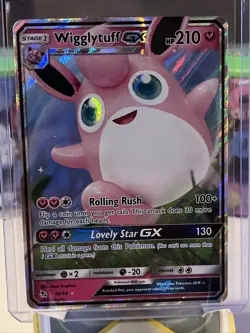 Pokemon TCG Wigglytuff GX Hidden Fates 42/68 Holo Ultra Rare NM - Image 1