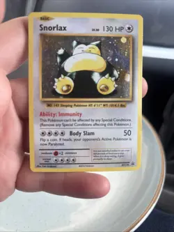 Pokemon TCG Snorlax XY179 Black Star Promo Holo LP - Image 1