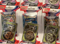 Pokemon Scarlet and Violet Base Set Blister Pack w/Coin Lot Sealed (Lot of 6) - Image 3