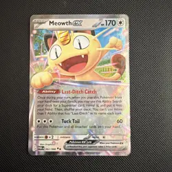 MEOWTH EX 62/88 Pokemon TCG Rare Holographic Perfect Order NM - Image 1
