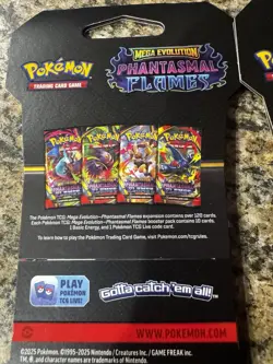 Pokemon Mega Evolution Phantasmal Flames Booster Pack Art Set 2 Pack Lot SEALED - Image 4