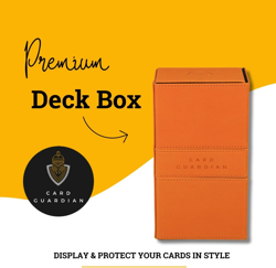 - Premium Double Deck Box (Orange) for 200+ Cards Trading Card Games TCG Perfect - Image 2
