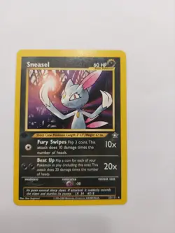 Pokemon TCG Sneasel Neo Genesis 25 Regular 1st Edition Rare LP - Image 1