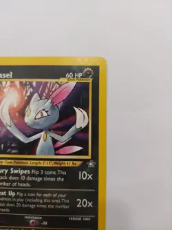 Pokemon TCG Sneasel Neo Genesis 25 Regular 1st Edition Rare LP - Image 3