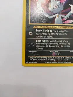 Pokemon TCG Sneasel Neo Genesis 25 Regular 1st Edition Rare LP - Image 5