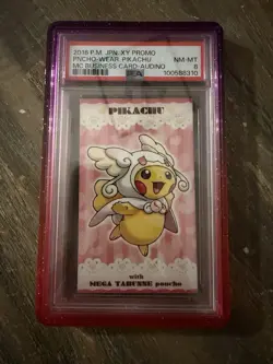5 Pokemon Poncho-Wearing Pikachu X Business Card PSA 8 - Image 4