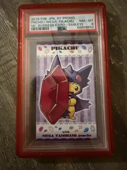 5 Pokemon Poncho-Wearing Pikachu X Business Card PSA 8 - Image 5
