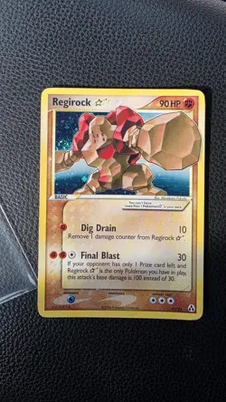 2006 POKEMON EX LEGEND MAKER GOLD STAR #91 REGIROCK-HOLO MP - Image 1