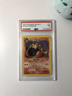 Pokemon Team Rocket Dark Charizard Non-Holo, PSA 7, WOTC - Image 1