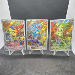 Pokemon First Partner Series 2 - Johto Starter Set Chikorita Cyndaquil Totodile - Image 1