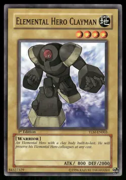 Elemental Hero Clayman TLM-EN003 The Lost Millennium Yu-Gi-Oh 1st Edition NM - Image 1