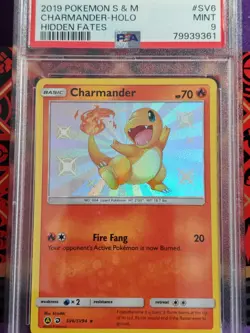 Pokemon TCG 2019 S & M Charmander Holo Hidden Fates SV6/SV94 PSA 9 - Image 2