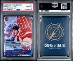 PSA 10 Monkey D. Luffy EB02-061 One Piece Card Game EN Foil Alt Art SR 2025 - Image 3